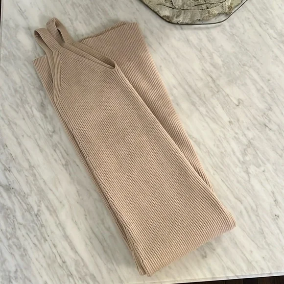 Zara Ribbed Knit Sleeveless Sweater Tank Dress - Picture 6 of 6